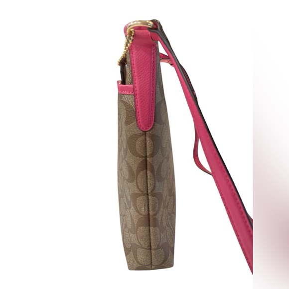 Coach Large Signature Monogram File Crossbody Bag EUC - Picture 3 of 8